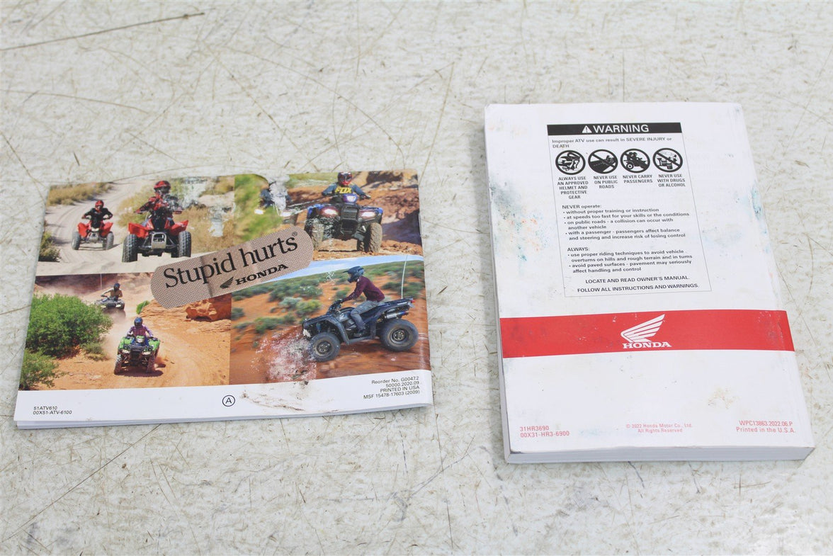 2023 Honda Rancher 420 4x4 Owners Manual Booklet 11109