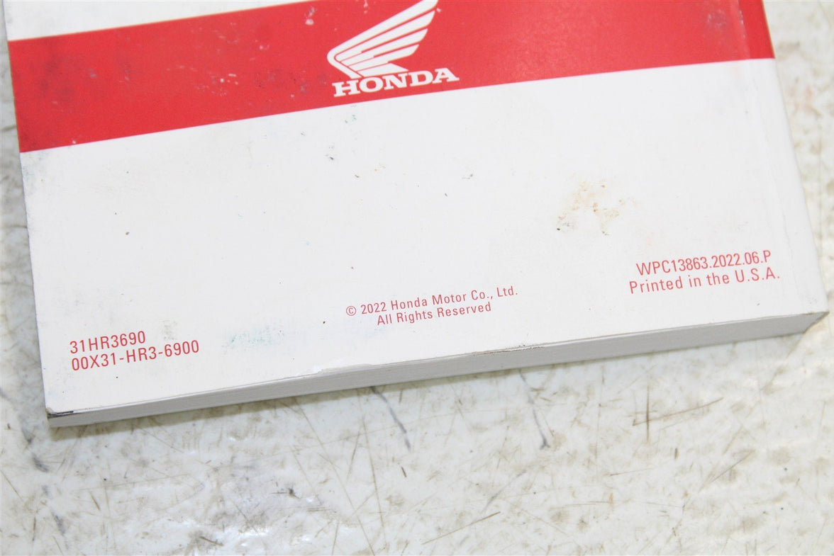 2023 Honda Rancher 420 4x4 Owners Manual Booklet 11109