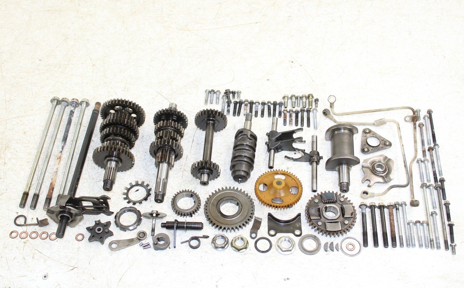 1998 Kawasaki Bayou 220 Transmission Gears Shift Shaft Forks Drum 24058