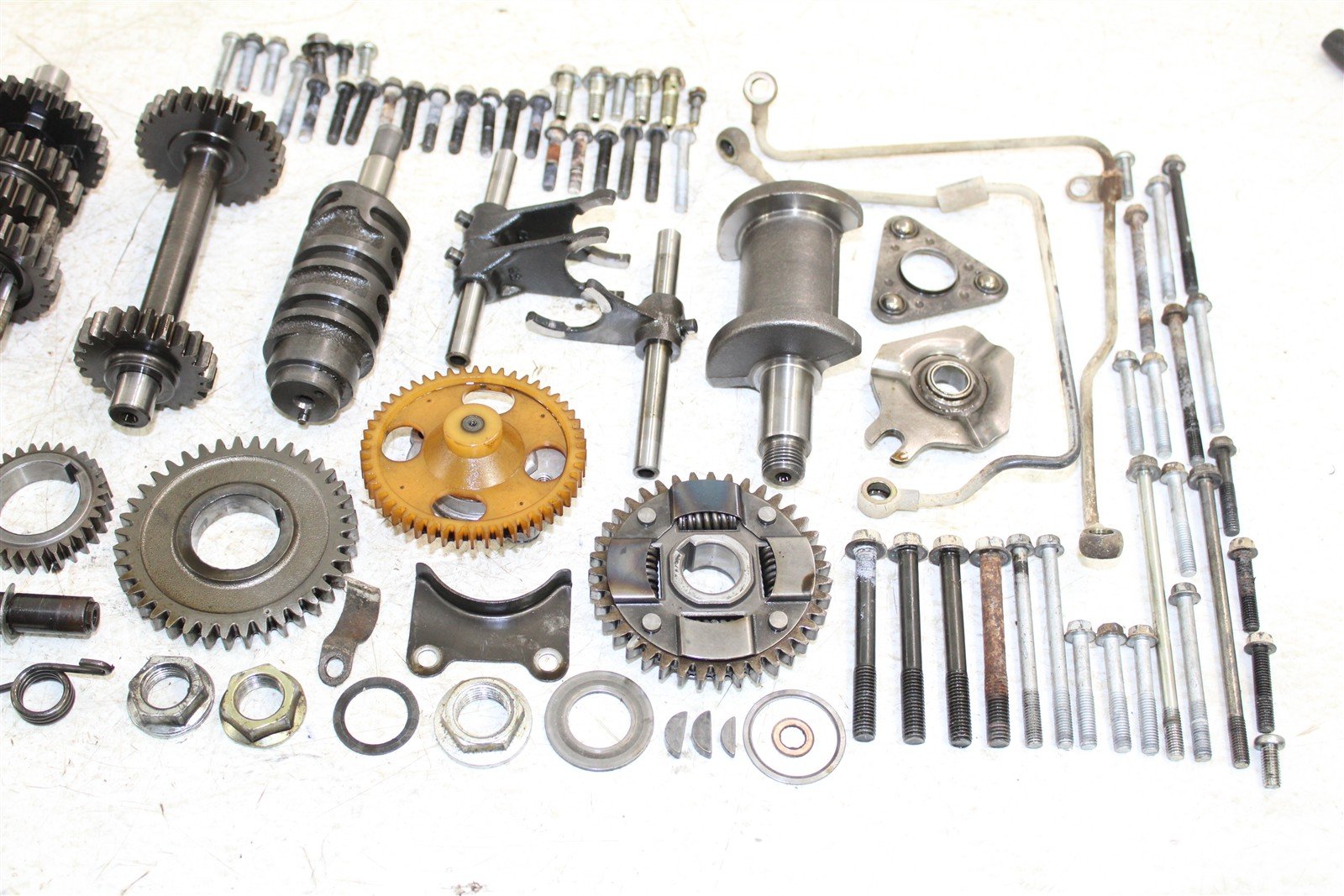 1998 Kawasaki Bayou 220 Transmission Gears Shift Shaft Forks Drum 24058