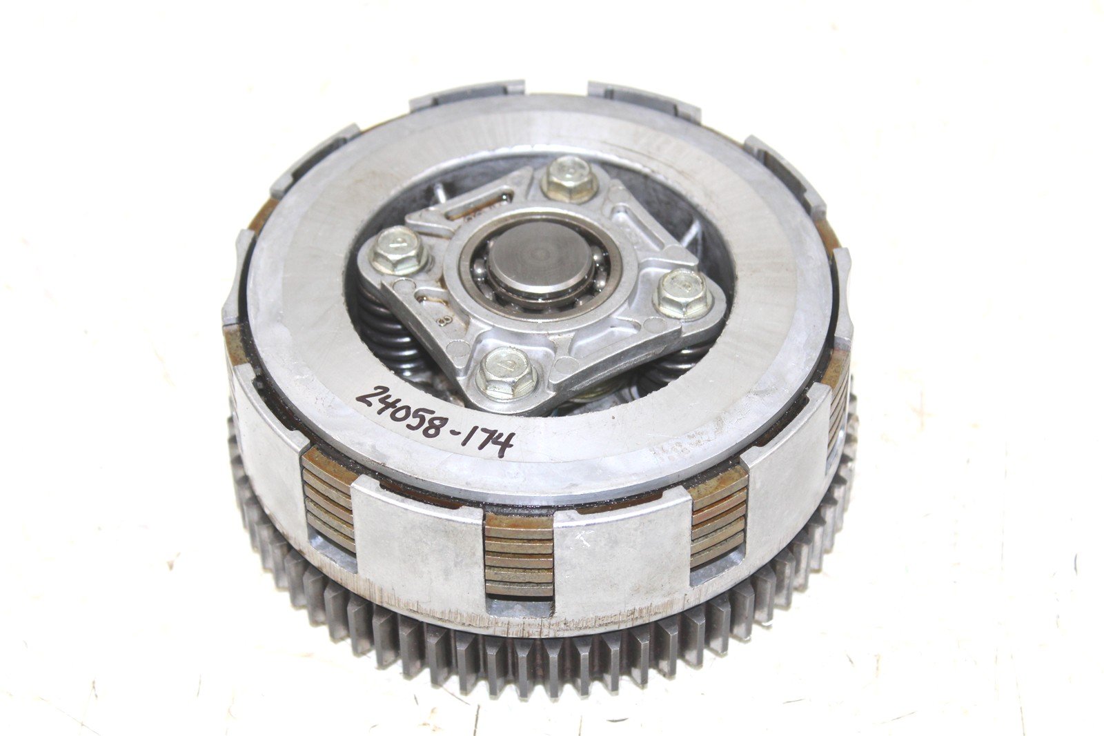 1998 Kawasaki Bayou 220 Clutch Basket Inner Hub Pressure Plate 24058