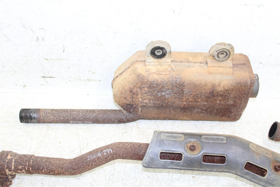 1998 Kawasaki Bayou 220 Exhaust Head Pipe Silencer Muffler 24058