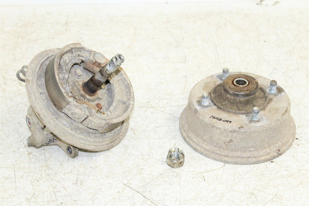 1998 Kawasaki Bayou 220 Front Right Brake Drum Backing Plate Panel Hub 24058