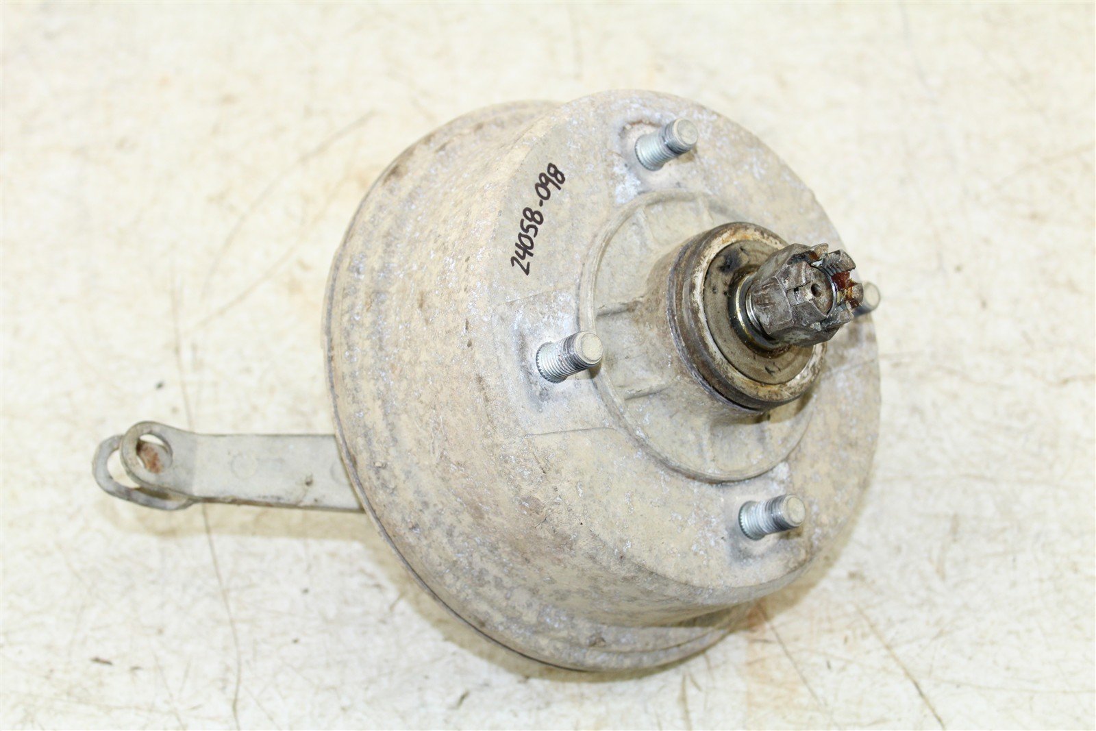 1998 Kawasaki Bayou 220 Front Left Brake Drum Backing Plate Panel Hub 24058