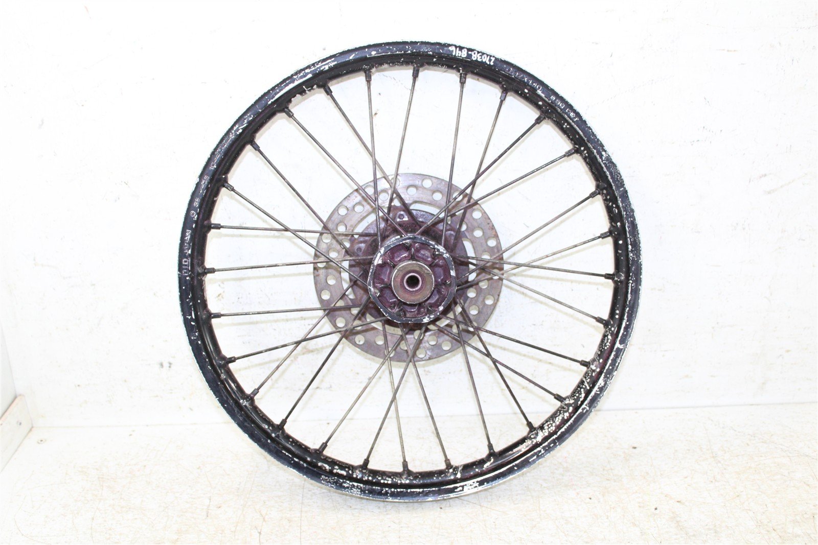 2000 Kawasaki KX 80 Front Wheel Rim Hub w/ Brake Rotor 27038