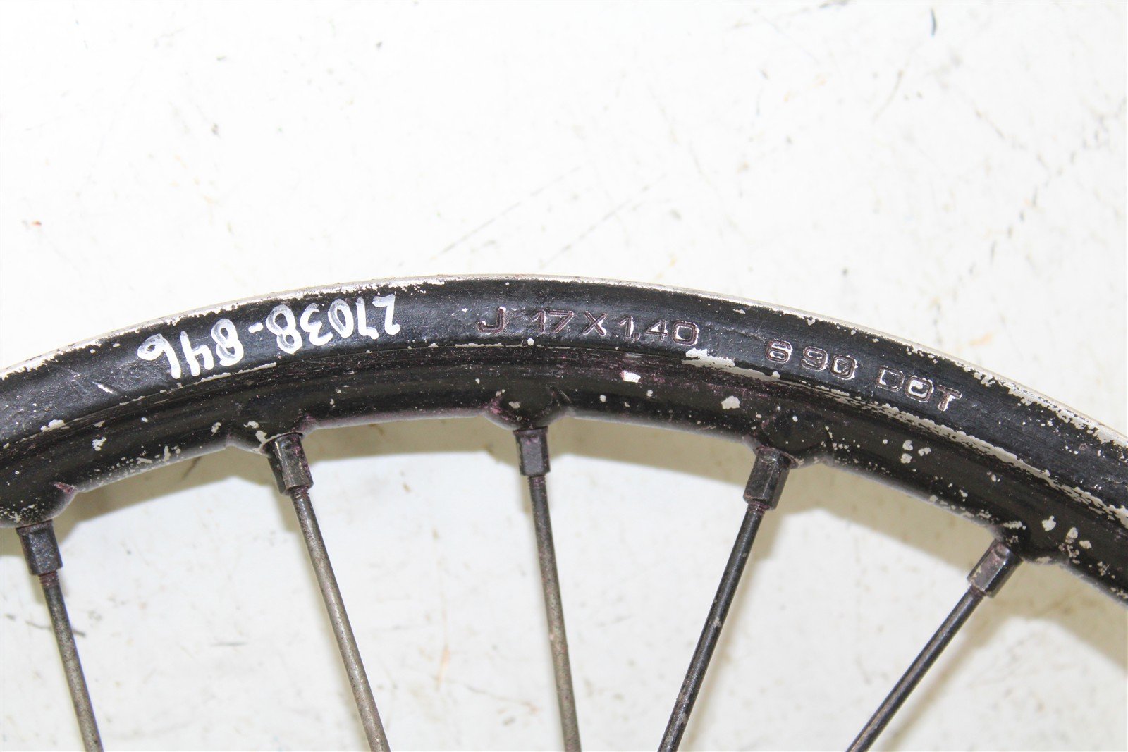 2000 Kawasaki KX 80 Front Wheel Rim Hub w/ Brake Rotor 27038