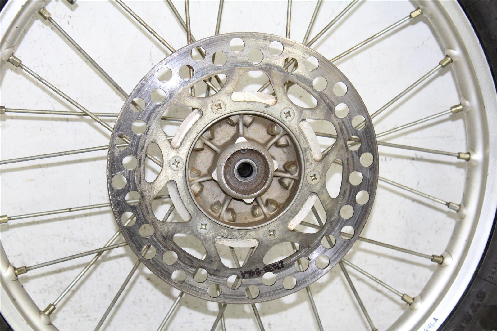 2000 Kawasaki KX 80 Front Wheel Rim Hub w/ Brake Rotor 27038