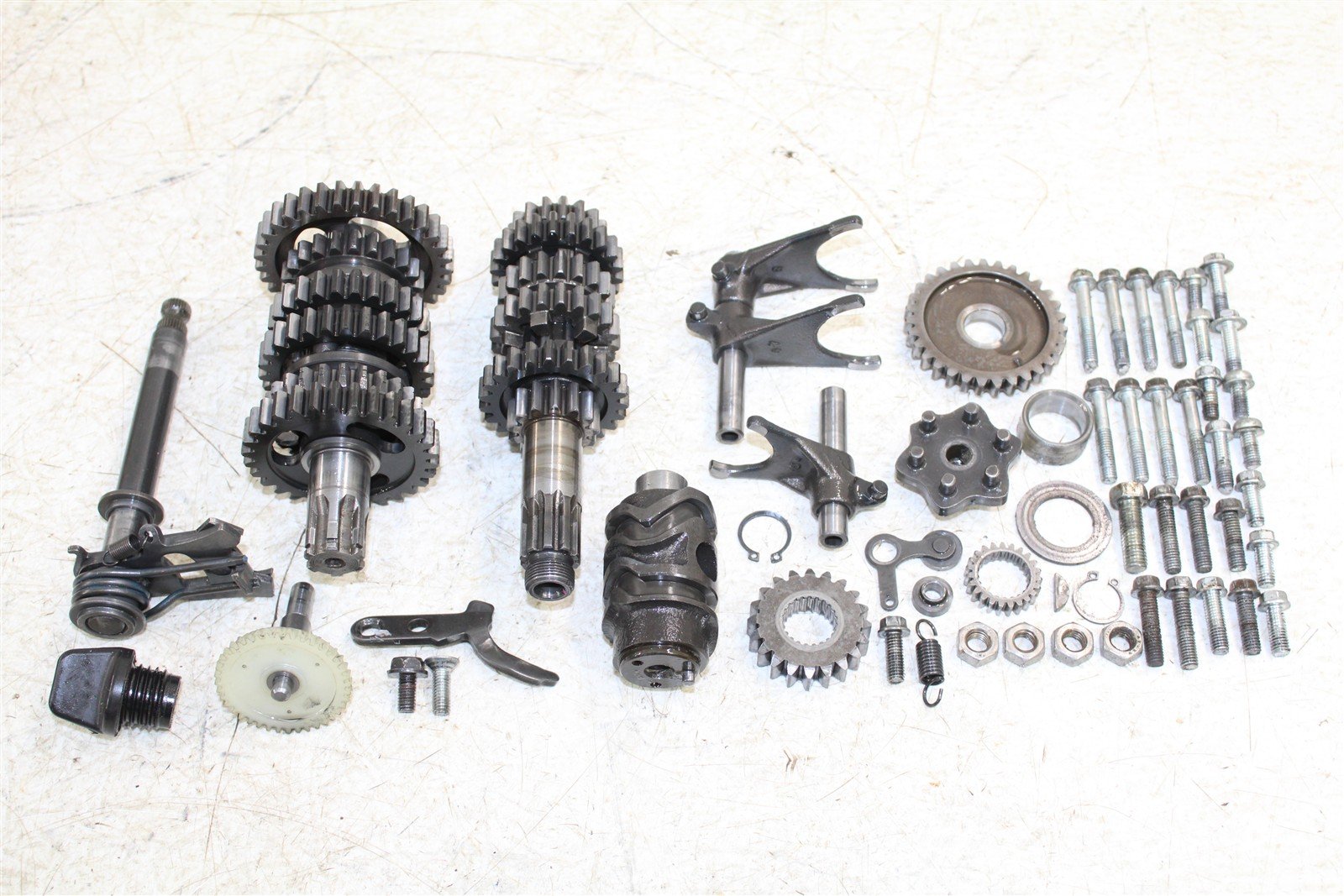 2000 Kawasaki KX 80 Transmission Gears Shaft Shift Drum 27038