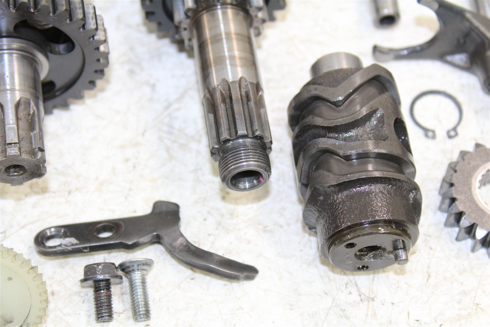 2000 Kawasaki KX 80 Transmission Gears Shaft Shift Drum 27038