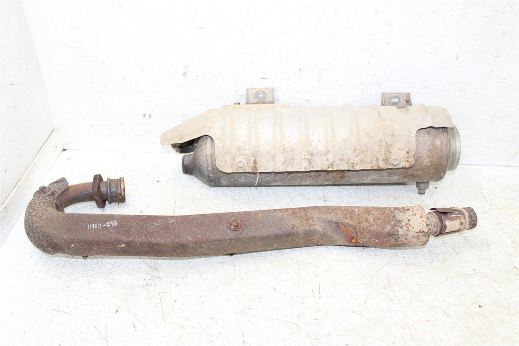 2004 Honda Rancher 350 ES Exhaust Head Pipe Silencer Muffler 11110
