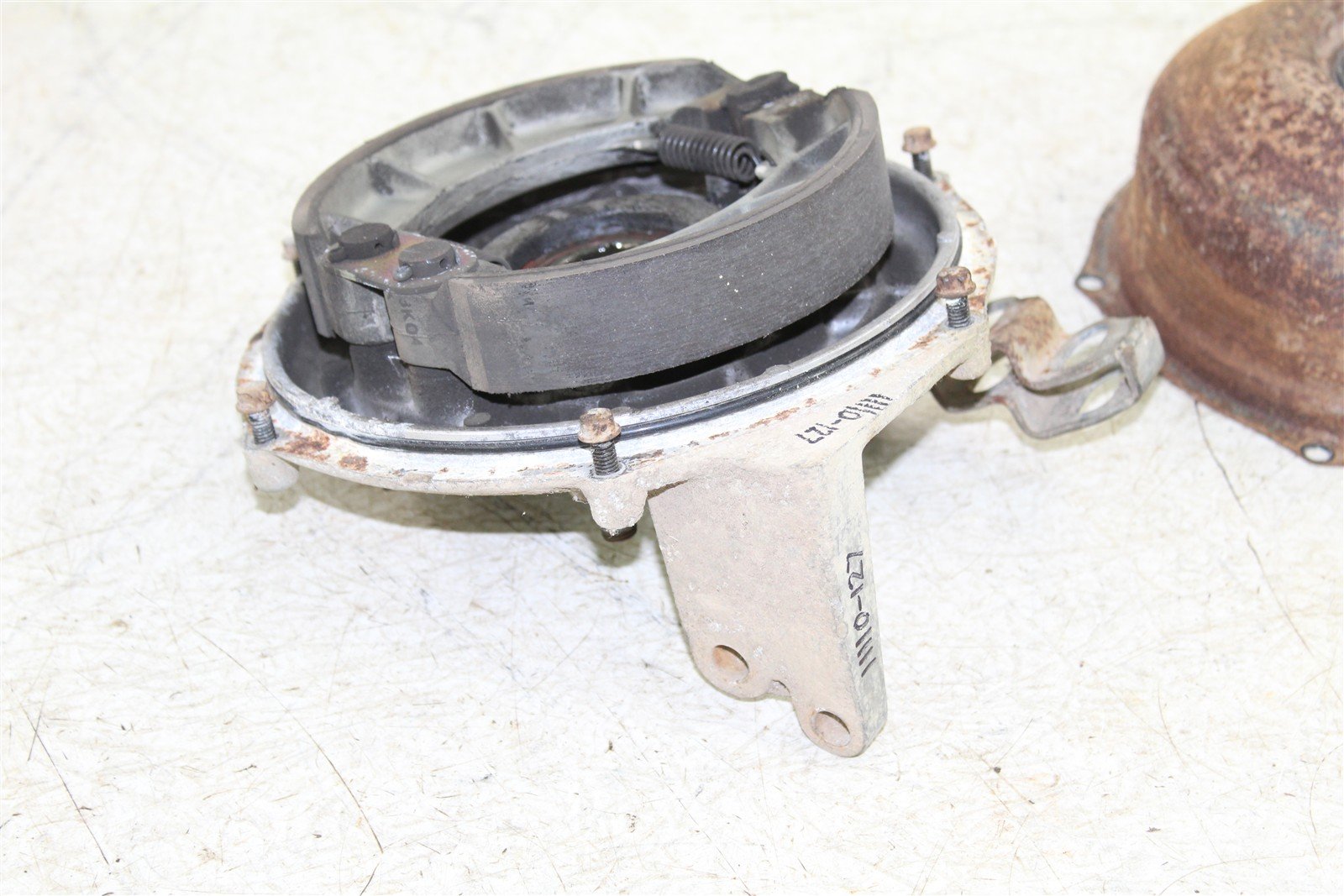 2004 Honda Rancher 350 ES Rear Brake Drum Backing Plate Panel w/ Cover 11110