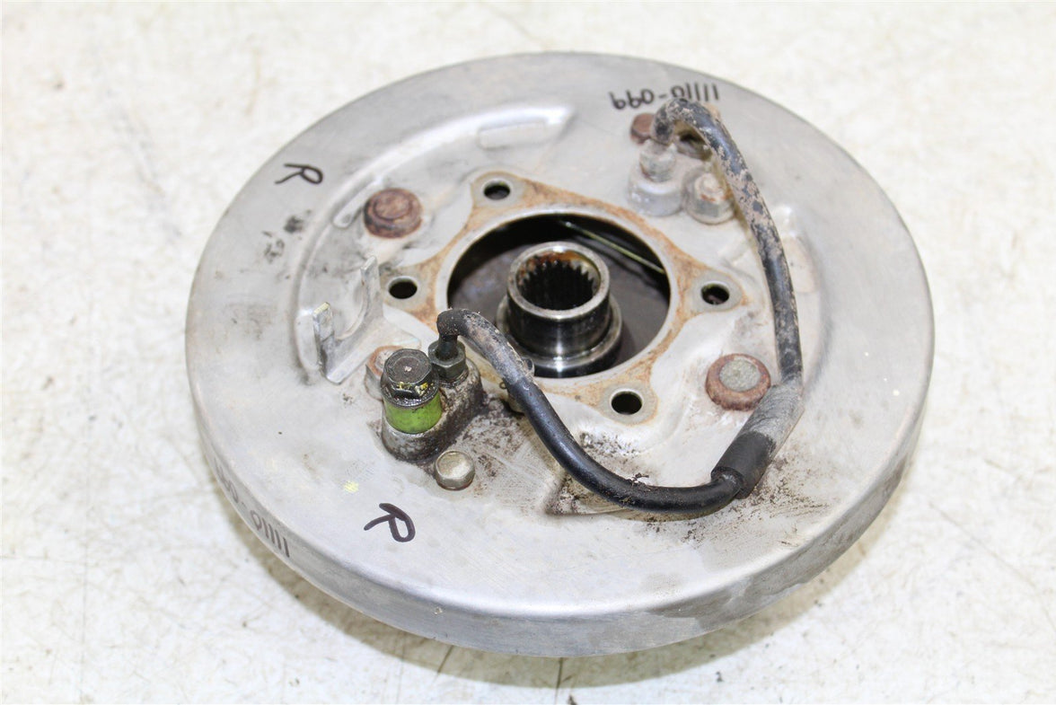 2004 Honda Rancher 350 ES Front Right Brake Drum Backing Plate Panel Hub 11110