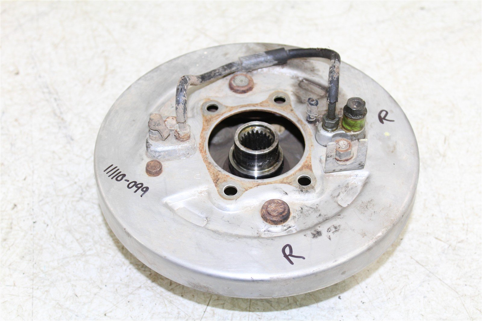 2004 Honda Rancher 350 ES Front Right Brake Drum Backing Plate Panel Hub 11110