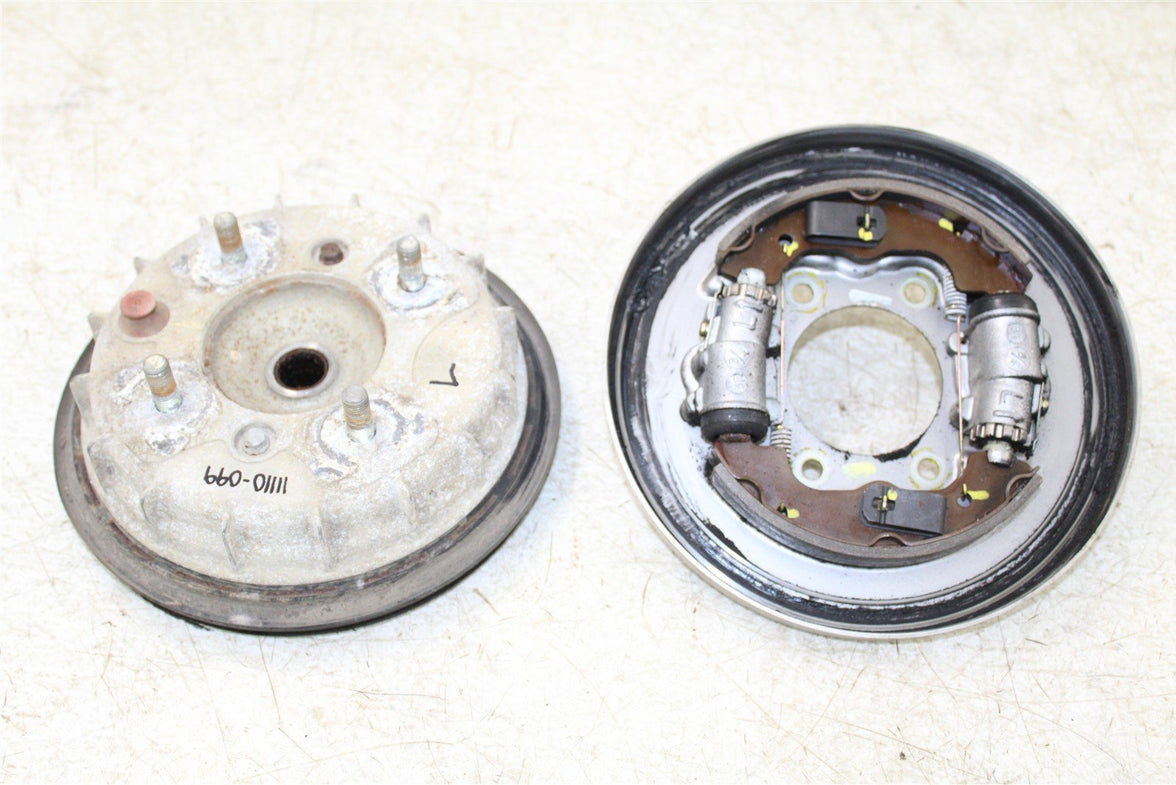 2004 Honda Rancher 350 ES Front Left Brake Drum Backing Plate Panel Hub 11110