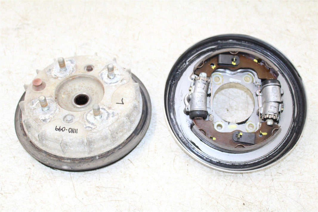 2004 Honda Rancher 350 ES Front Left Brake Drum Backing Plate Panel Hub 11110