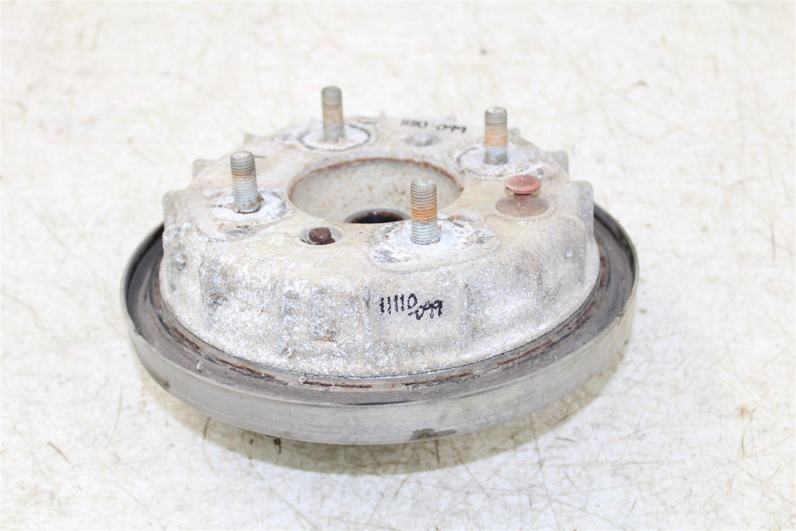 2004 Honda Rancher 350 ES Front Left Brake Drum Backing Plate Panel Hub 11110