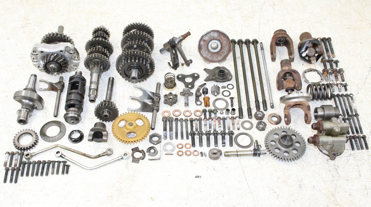 2002 Yamaha Big Bear 400 4x4 Transmission Gears Shift Shaft Forks Drum 50115