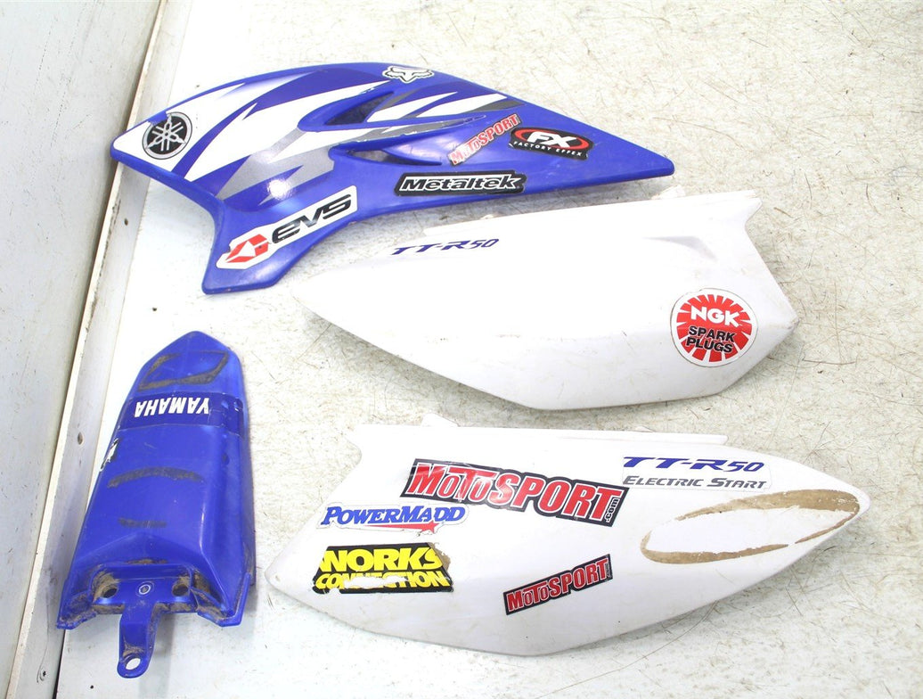 2006 Yamaha TTR 50 E Fender Set Rear Number Plates Left Tank Shroud 55070