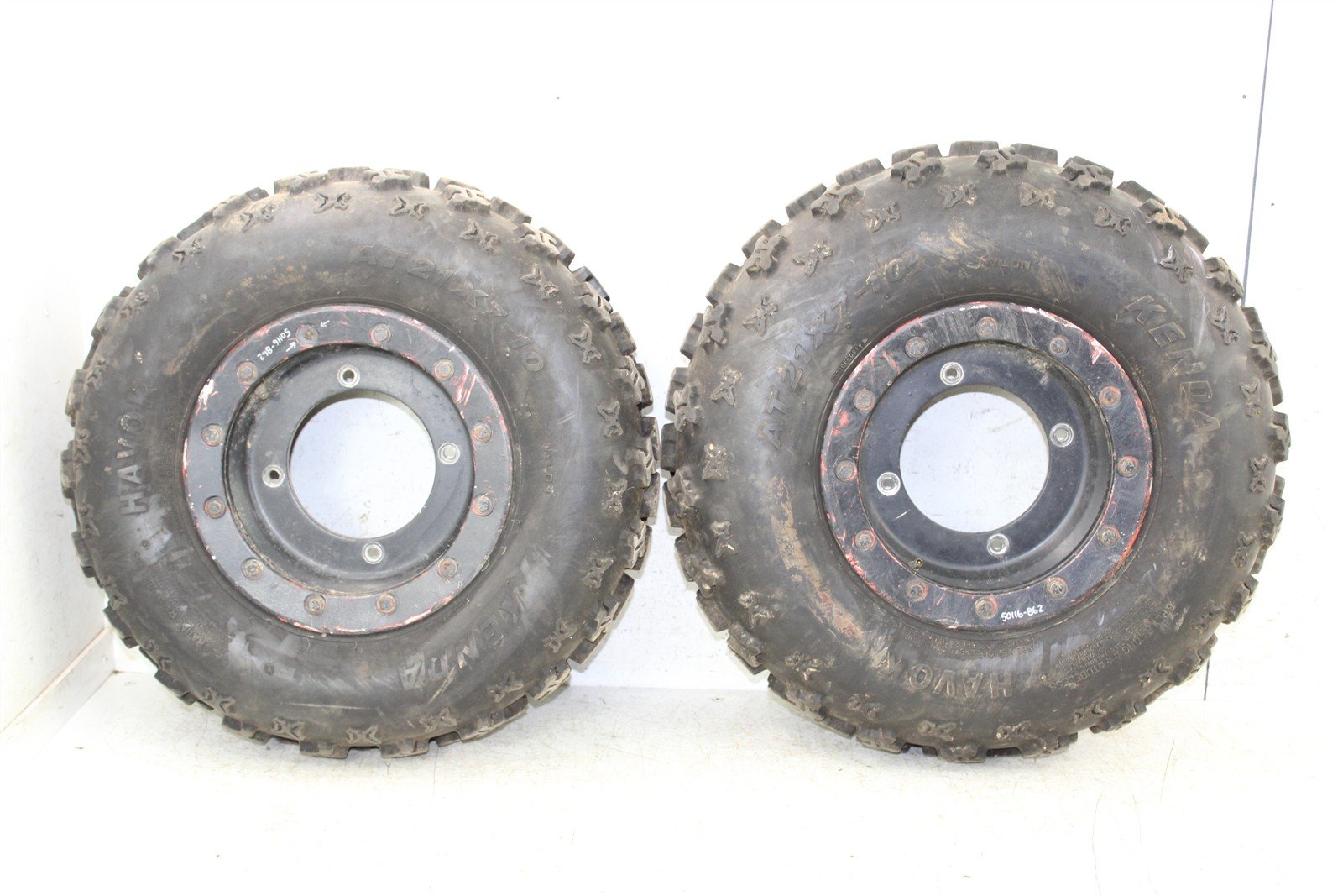 2008 Yamaha Raptor 250 Front Wheel Set Bead Lock Rims 50116