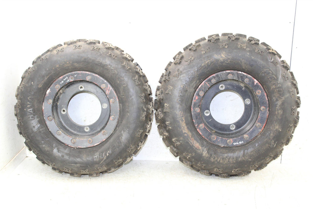 2008 Yamaha Raptor 250 Front Wheel Set Bead Lock Rims 50116