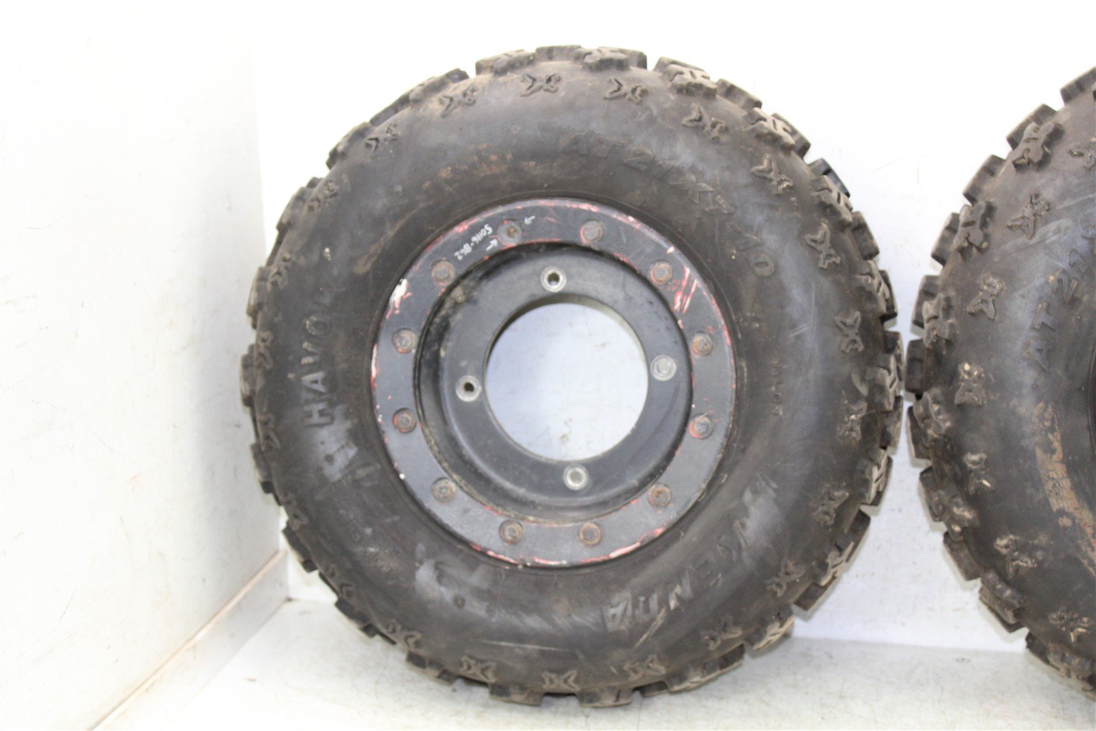 2008 Yamaha Raptor 250 Front Wheel Set Bead Lock Rims 50116