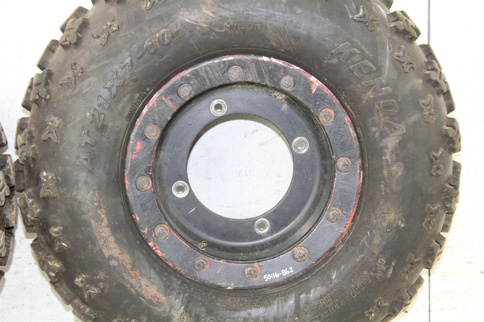 2008 Yamaha Raptor 250 Front Wheel Set Bead Lock Rims 50116