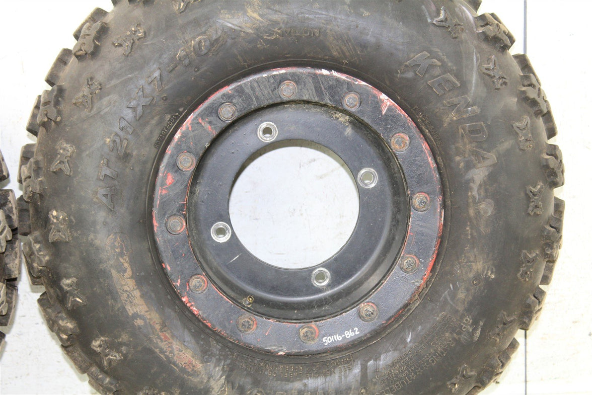 2008 Yamaha Raptor 250 Front Wheel Set Bead Lock Rims 50116