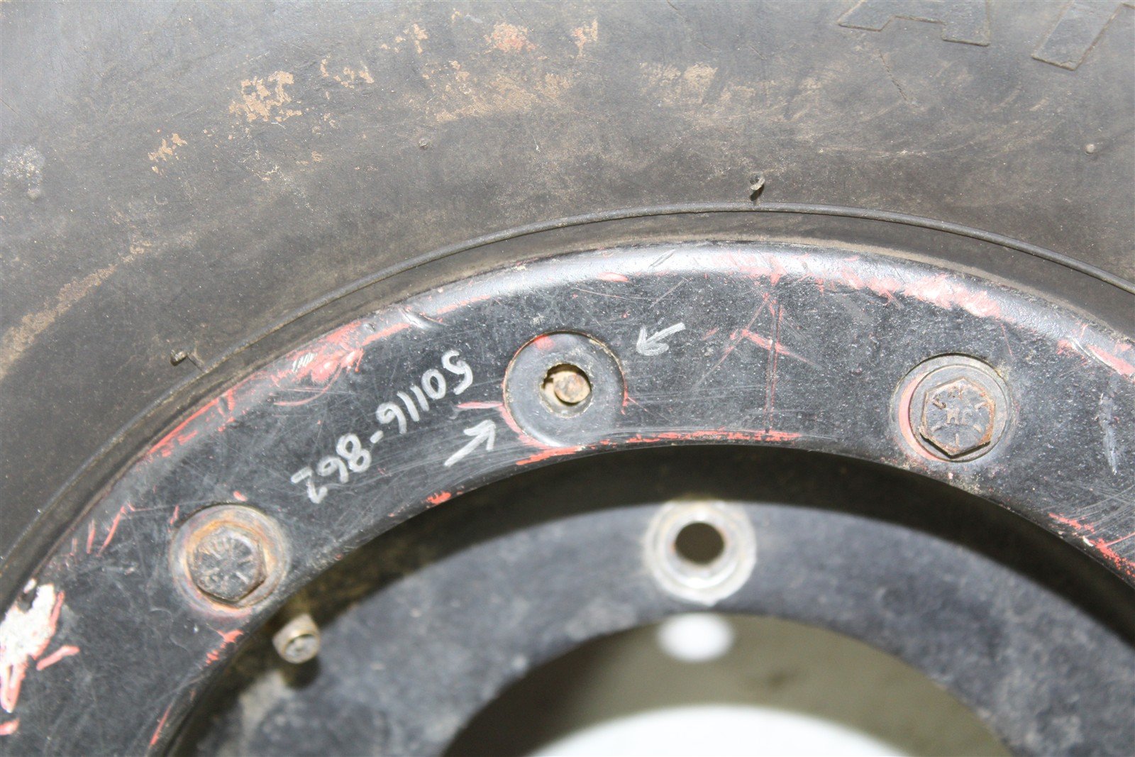 2008 Yamaha Raptor 250 Front Wheel Set Bead Lock Rims 50116
