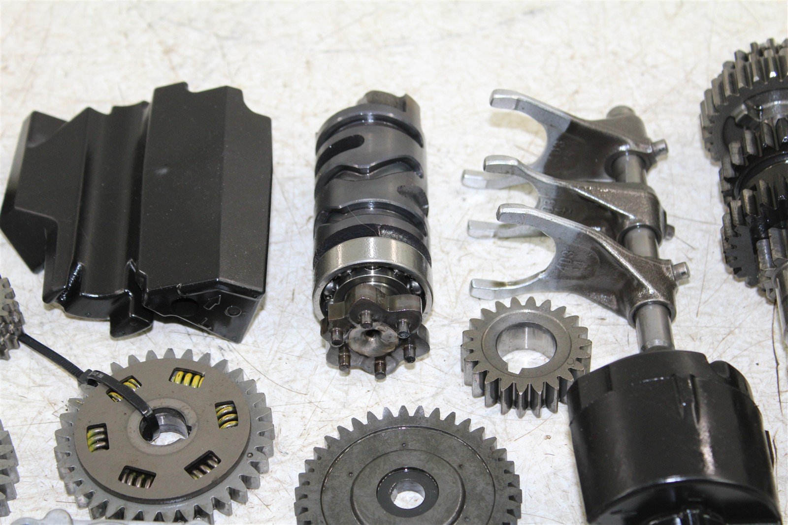2008 Yamaha Raptor 250 Transmission Gears Shift Shaft Forks Drum 50116