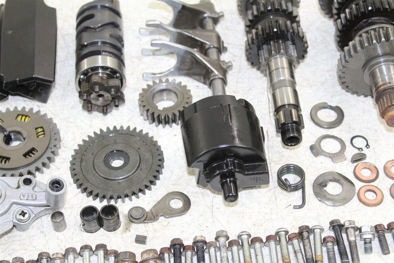 2008 Yamaha Raptor 250 Transmission Gears Shift Shaft Forks Drum 50116