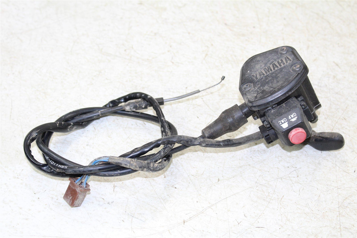2004 Yamaha Bruin 350 4x4 Throttle Lever Housing w/ 4x4 Switch & Cable 50117