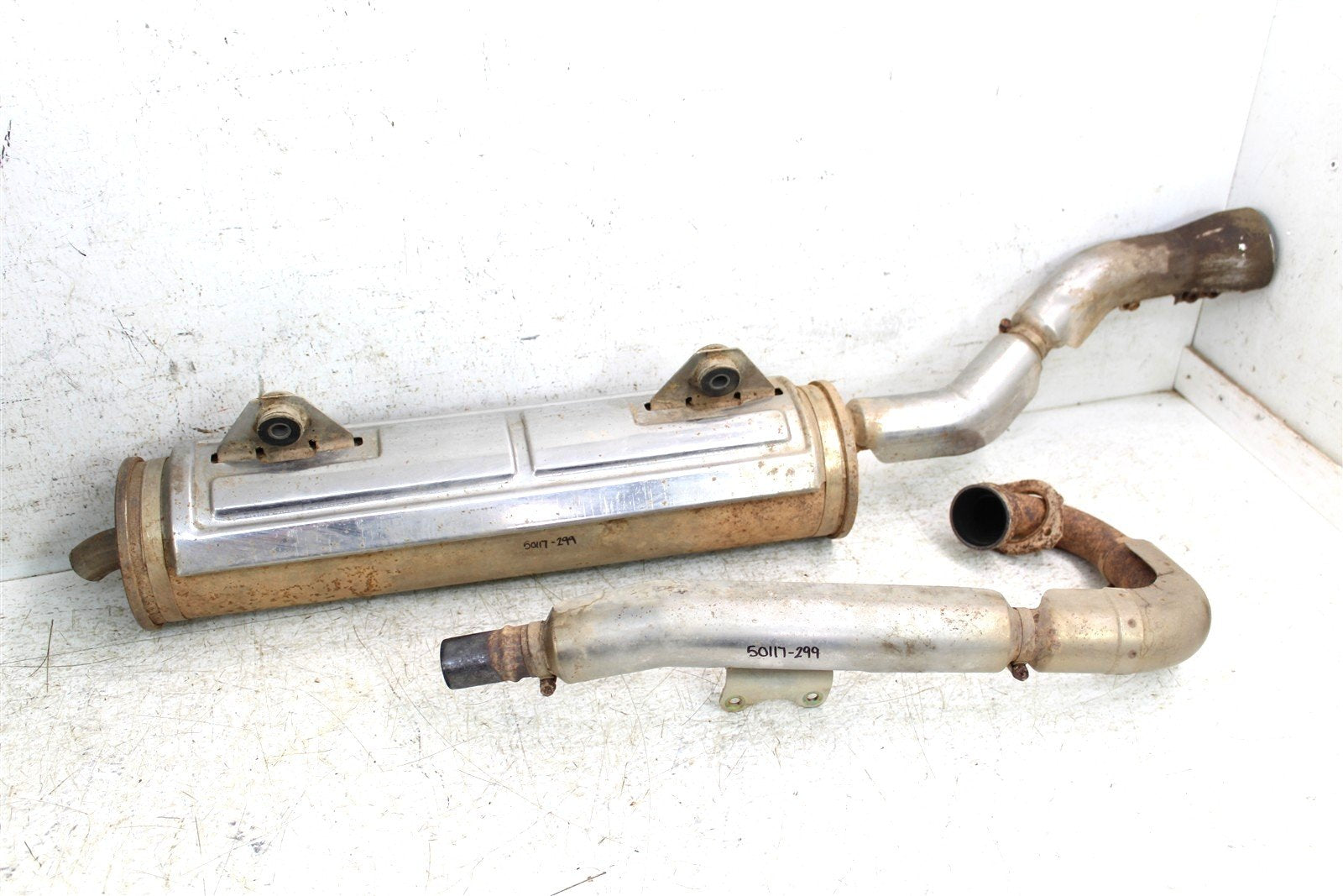 2004 Yamaha Bruin 350 4x4 Exhaust Head Pipe Silencer Muffler 50117