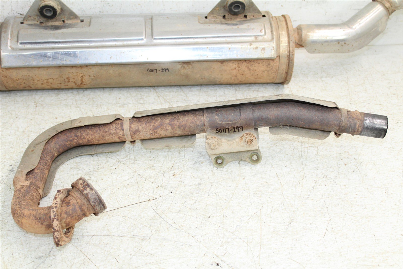 2004 Yamaha Bruin 350 4x4 Exhaust Head Pipe Silencer Muffler 50117