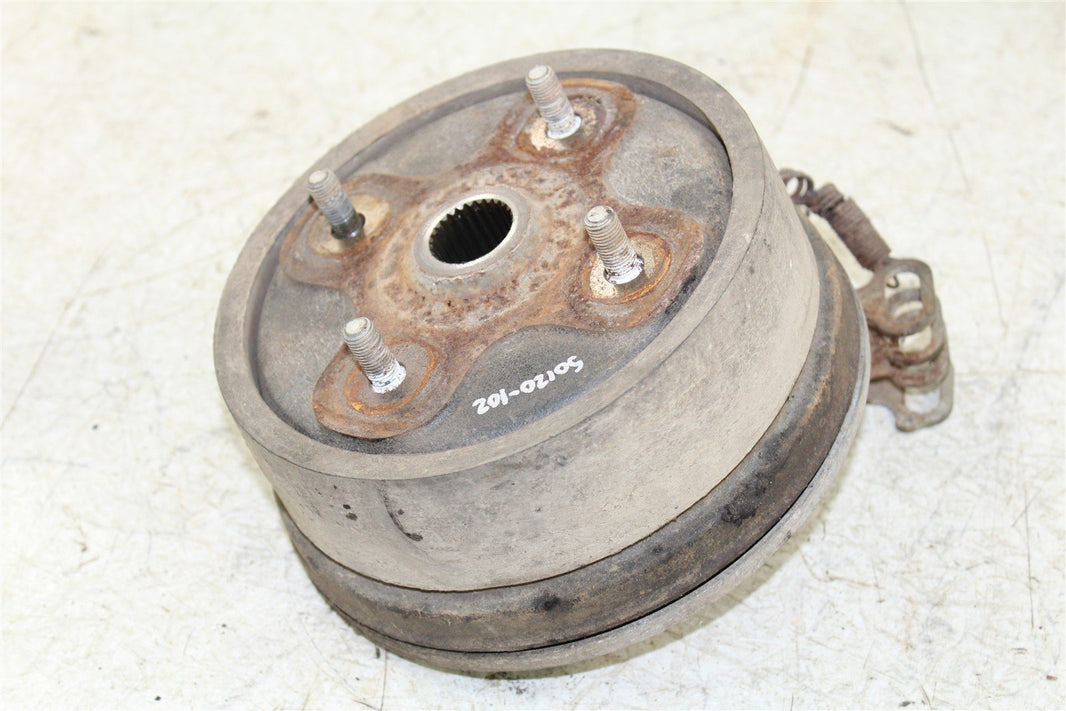 1998 Yamaha Grizzly 600 4x4 Rear Brake Drum Backing Plate Panel Hub 50120