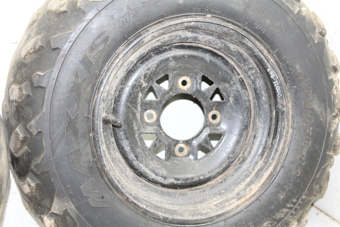 2001 Arctic Cat 500 Manual 4x4 Front Wheel Set Rims 00022