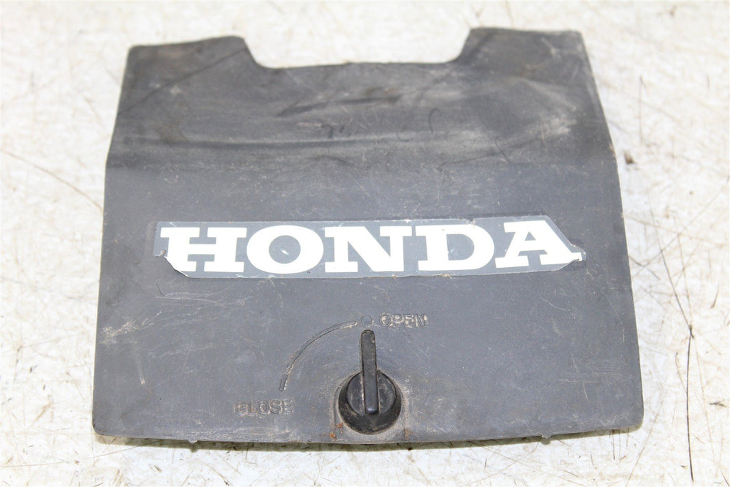 1987 Honda Fourtrax 350D Front Hood Wire Access Cover Plastic 11111