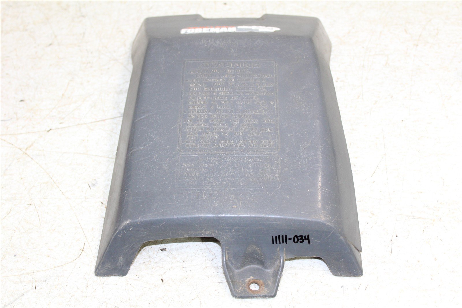 1987 Honda Fourtrax 350D Plastic Air Box Cover 11111