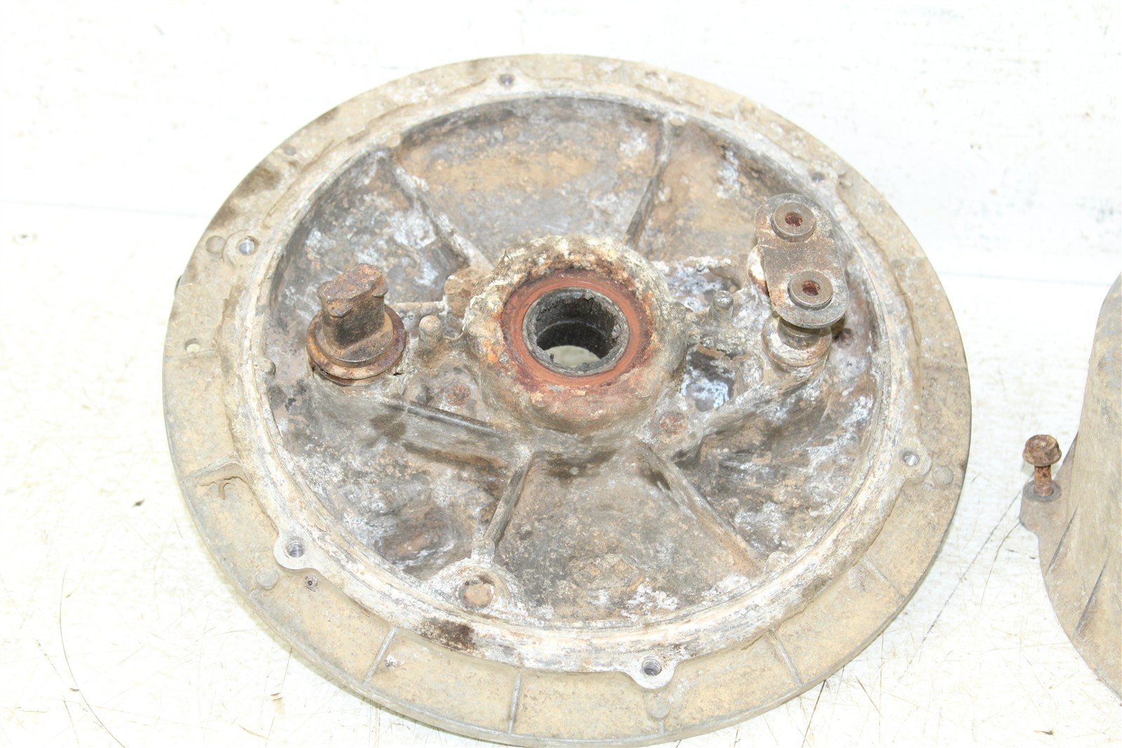 1987 Honda Fourtrax 350D Rear Brake Drum Backing Plate Panel w/ Cover 11111