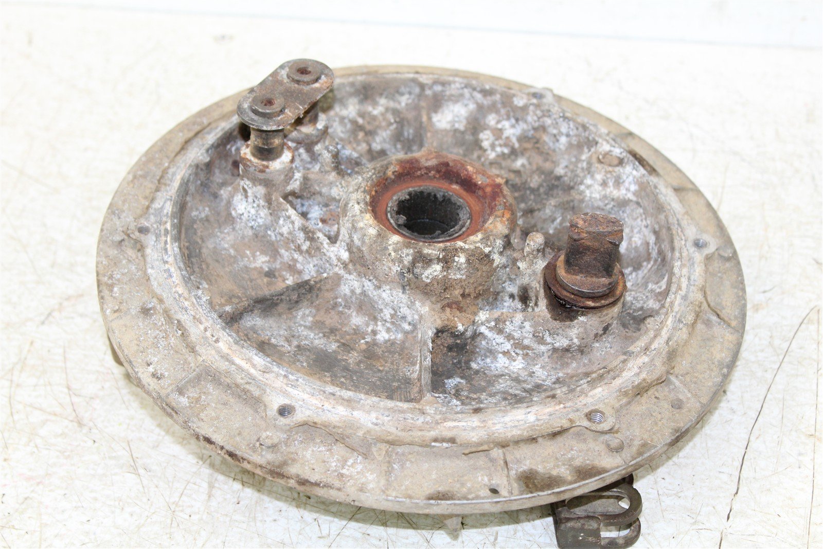 1987 Honda Fourtrax 350D Rear Brake Drum Backing Plate Panel w/ Cover 11111