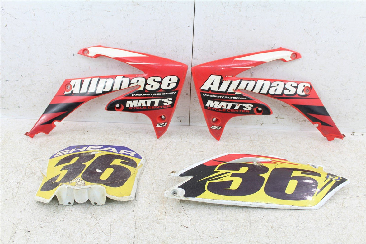 2009 Honda CRF 450R Plastic Set Tank Radiator Shrouds Number Plates 614G