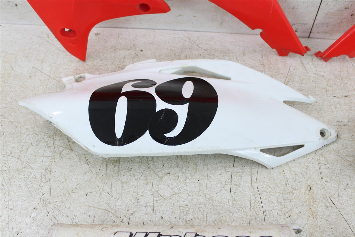 2009 Honda CRF 450R Plastic Set Tank Shrouds Fork Guards Number Plates 618G