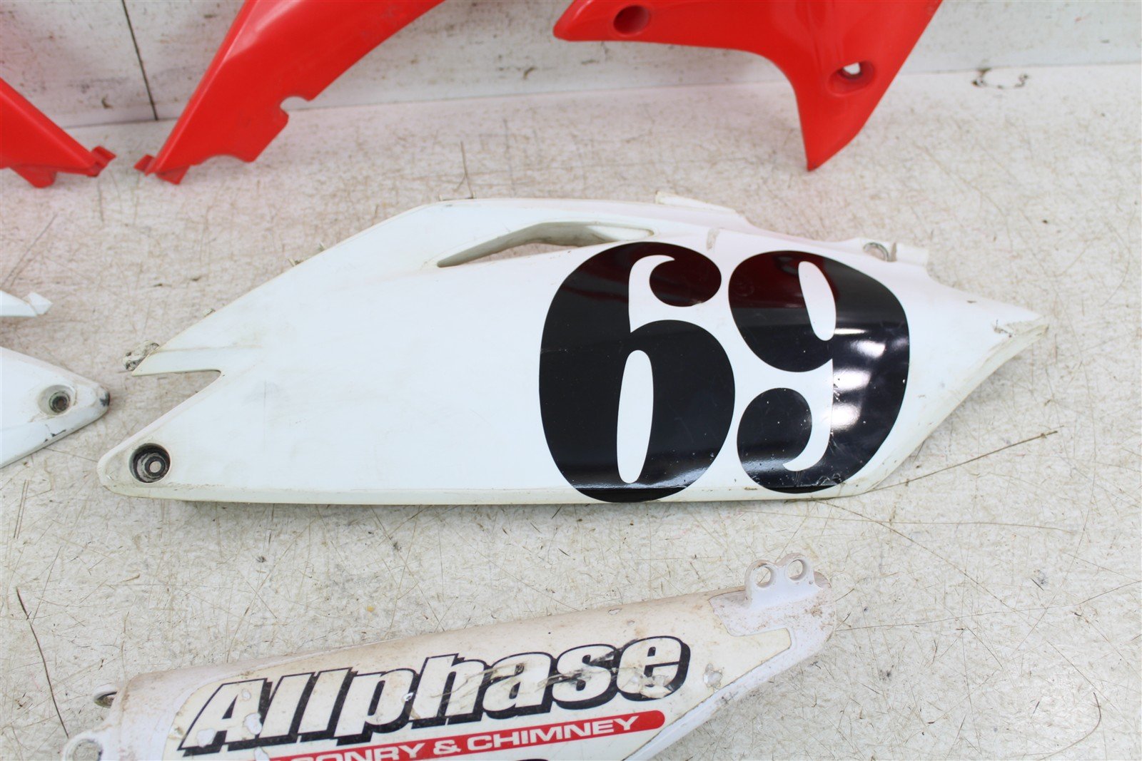 2009 Honda CRF 450R Plastic Set Tank Shrouds Fork Guards Number Plates 618G