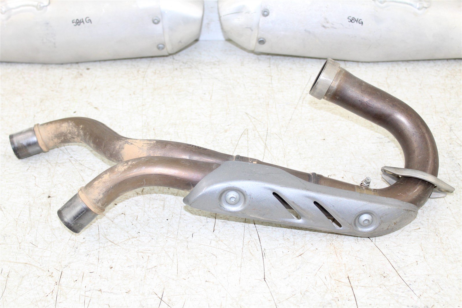 2018 Honda CRF 450R Exhaust System Head Pipe Silencer Muffler 584G