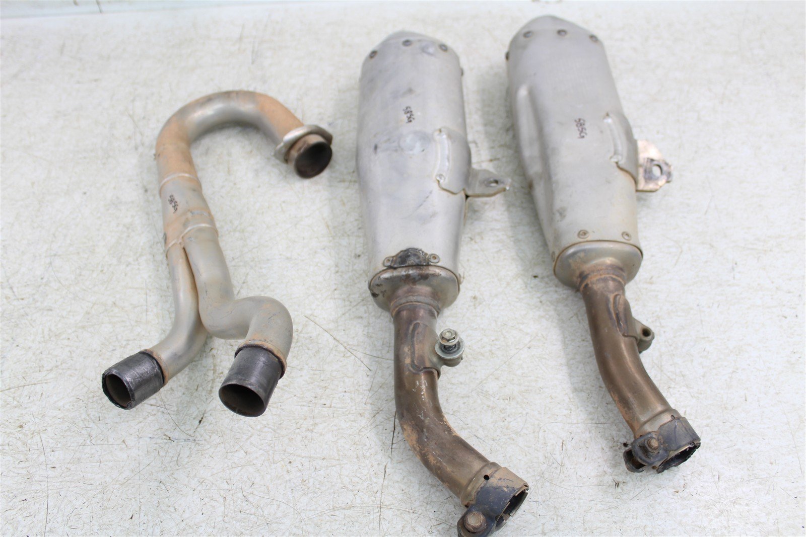 2018 Honda CRF 450R Exhaust System Head Pipe Silencer Muffler 585G
