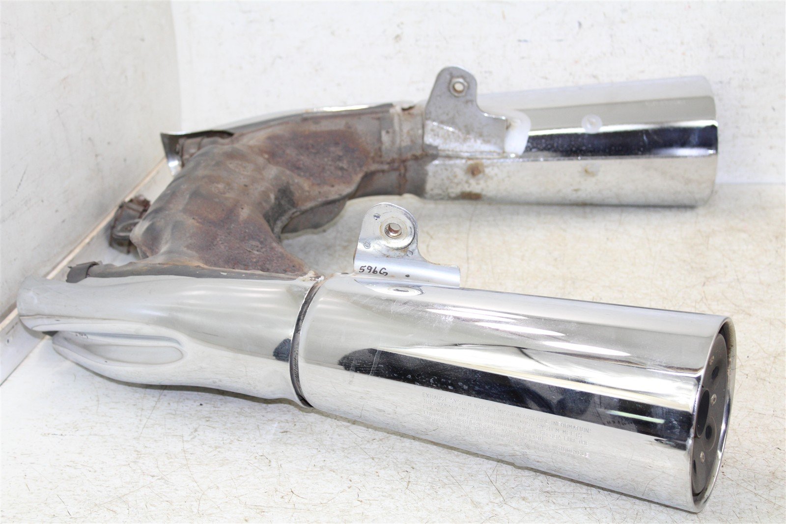 2003 Yamaha V Max VMX12R Exhaust Silencer Muffler 596G