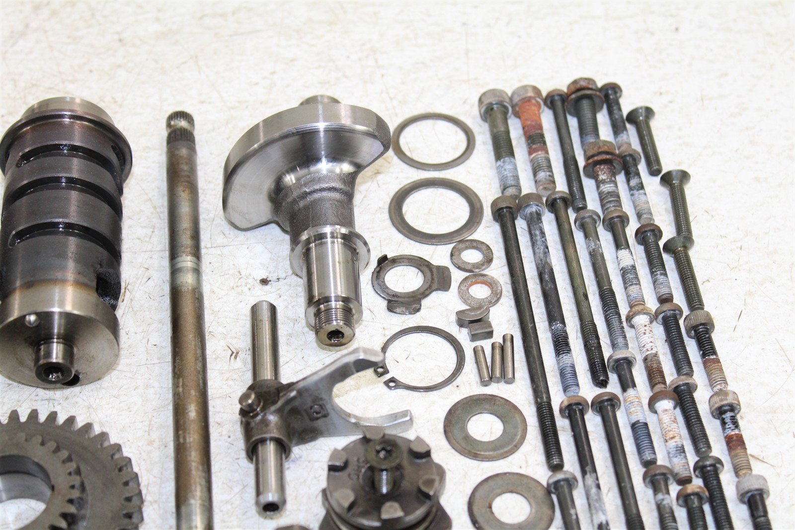 2003 Yamaha Bear Tracker 250 Transmission Gears Shift Shaft Forks Drum 50121