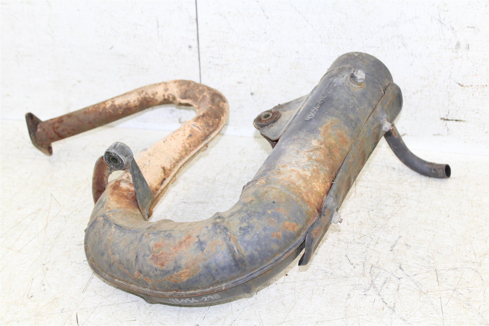 2003 Suzuki Quad Sport LT 80 Exhaust Head Pipe Silencer Muffler 43056