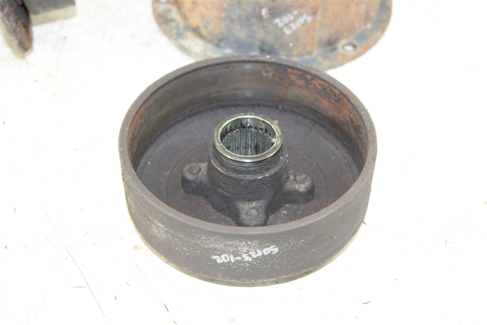 2003 Yamaha Raptor 80 Rear Axle Carrier Housing w/ Brake Drum Assembly 50123