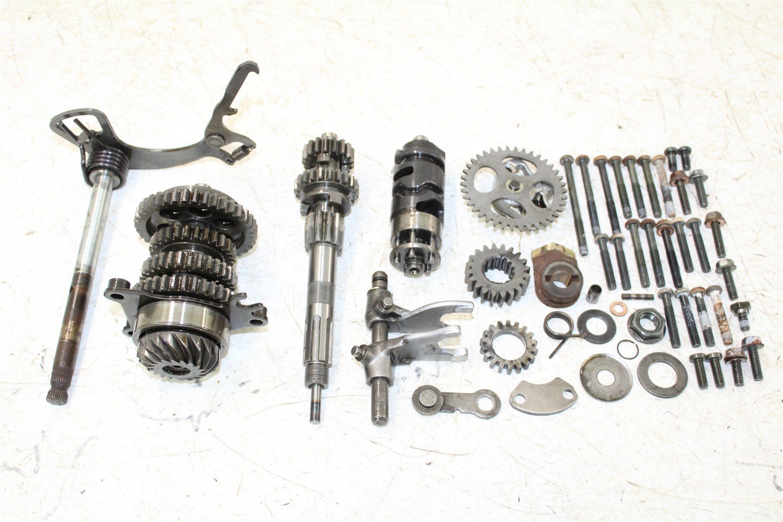 2003 Yamaha Raptor 80 Transmission Gears Shift Shaft Forks Drum 50123