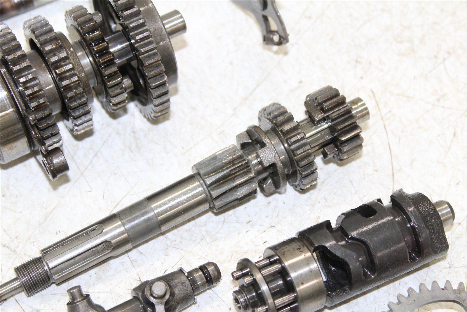 2003 Yamaha Raptor 80 Transmission Gears Shift Shaft Forks Drum 50123